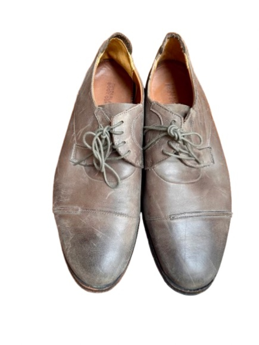 Timberland Gray Leather Cap-Toe Derby Shoes Size 10 Wodehouse 4068R